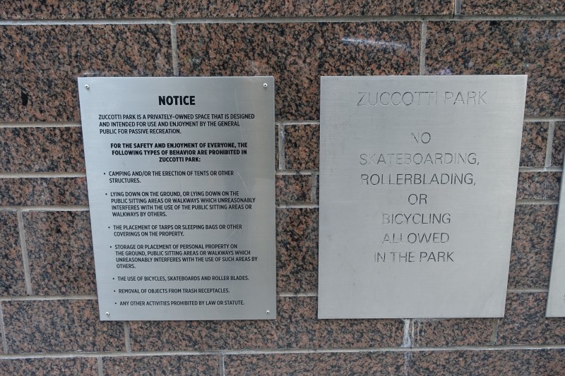 Zuccotti Park Passive